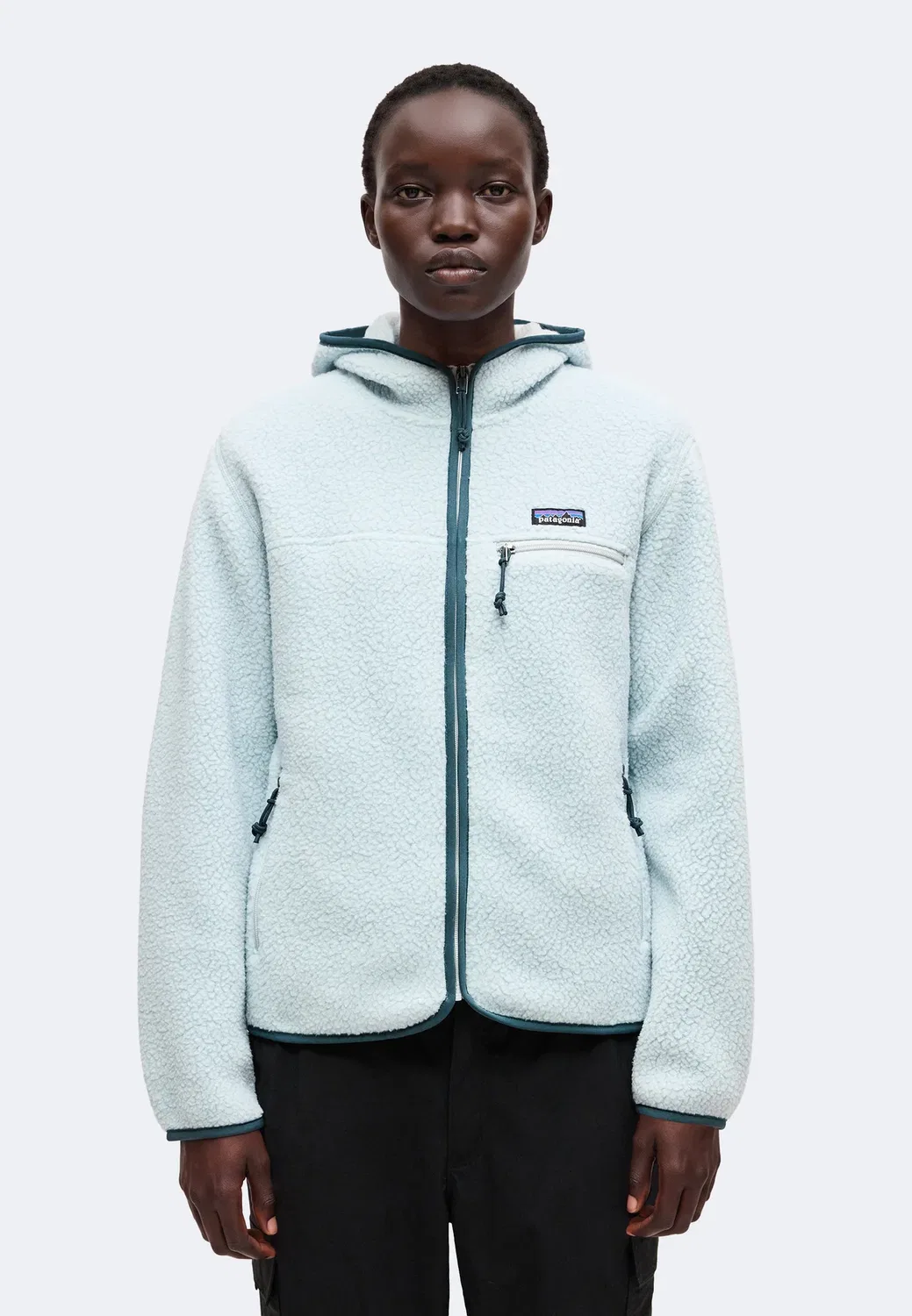 Ретро худи - флисовая куртка Patagonia, Virtually Blue