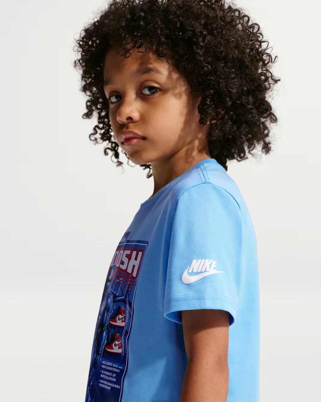 Детская футболка с изображением фигурки Swoosh Nike, Football Blue — фото 2