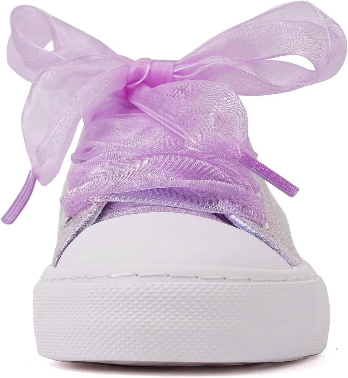Детские кроссовки для девочек с блестками HugRain, Low Top Purple — фото 4