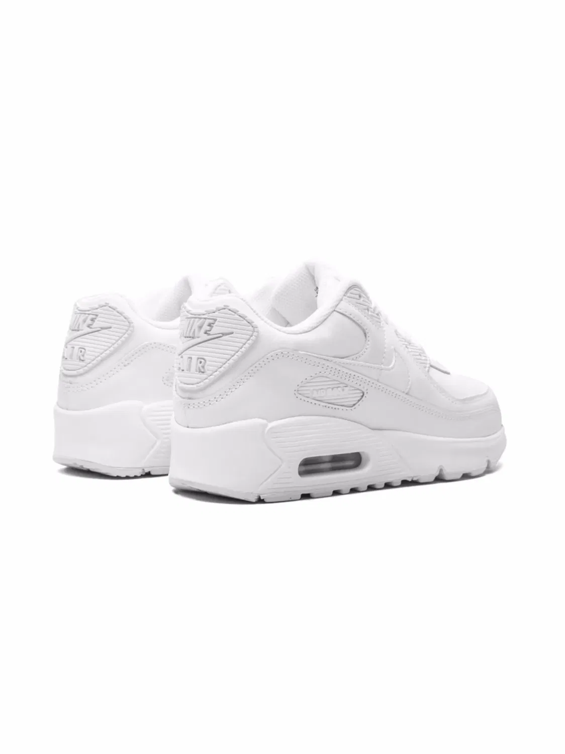 Кроссовки Air Max 90 Leather Triple Nike, белый — фото 4