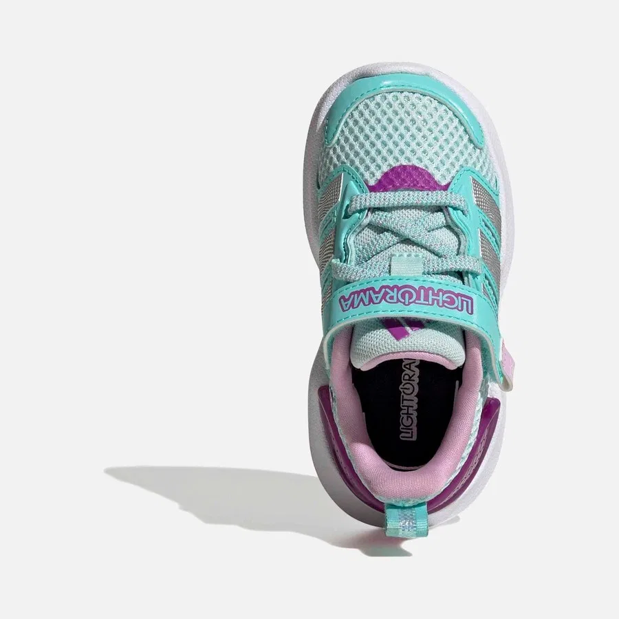 Кроссовки детские с длинным шнурком Lightorama Rnr El I adidas, Черный — фото 3