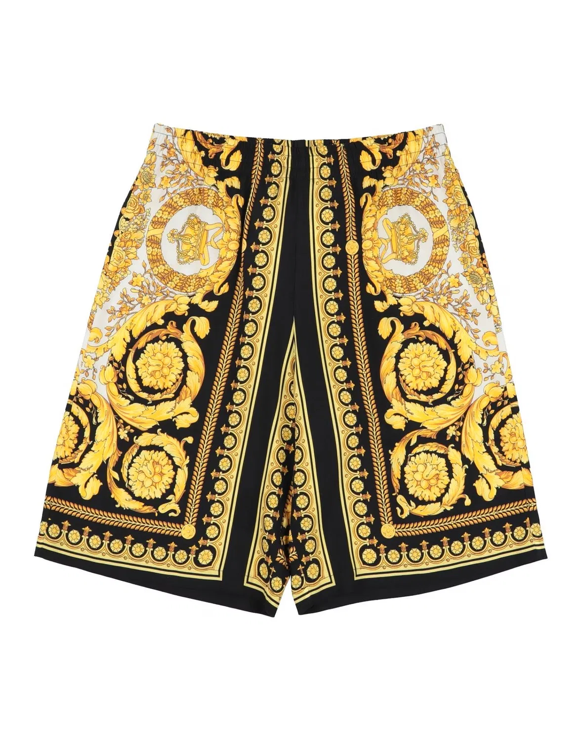 Детские шорты для мальчиков с жаккардовым узором Versace Young, желтый