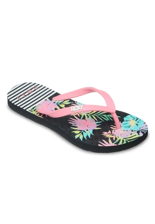 Сандалии с открытым носком Roxy Viva Stamp, Pink Black, черный/розовый — фото 2