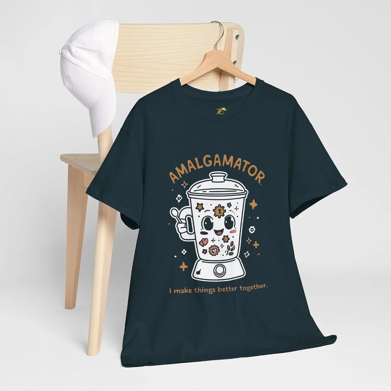 Женская футболка с графическим принтом Amalgamator T-Shirt, тёмно-синий — фото 4