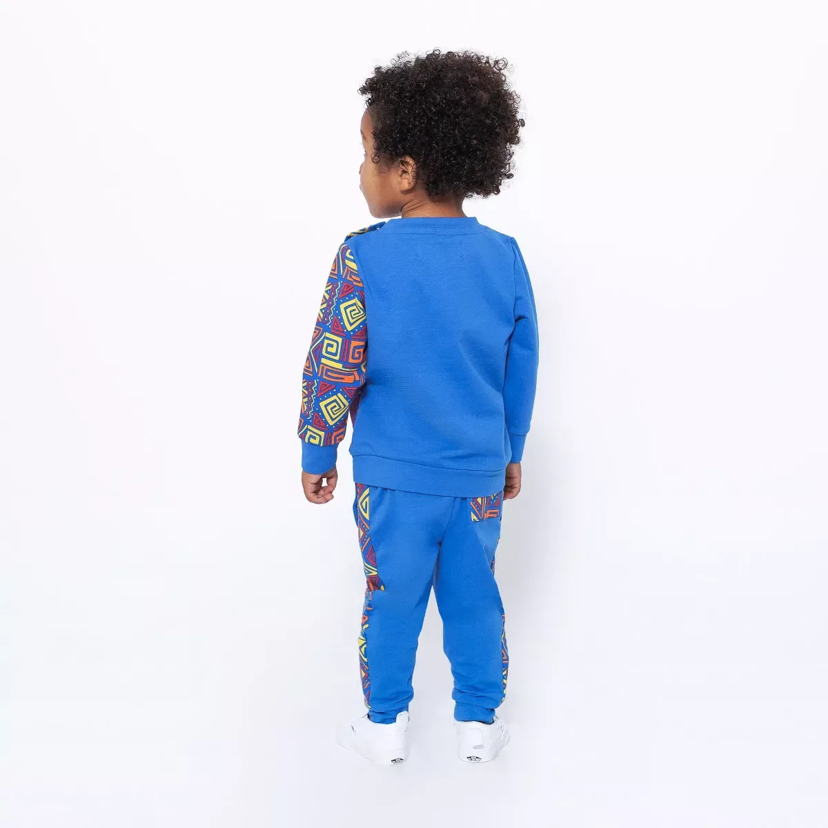 Детский комплект свитшота и джоггеров с принтом Mixed Up Clothing, Blue Multicolor — фото 4