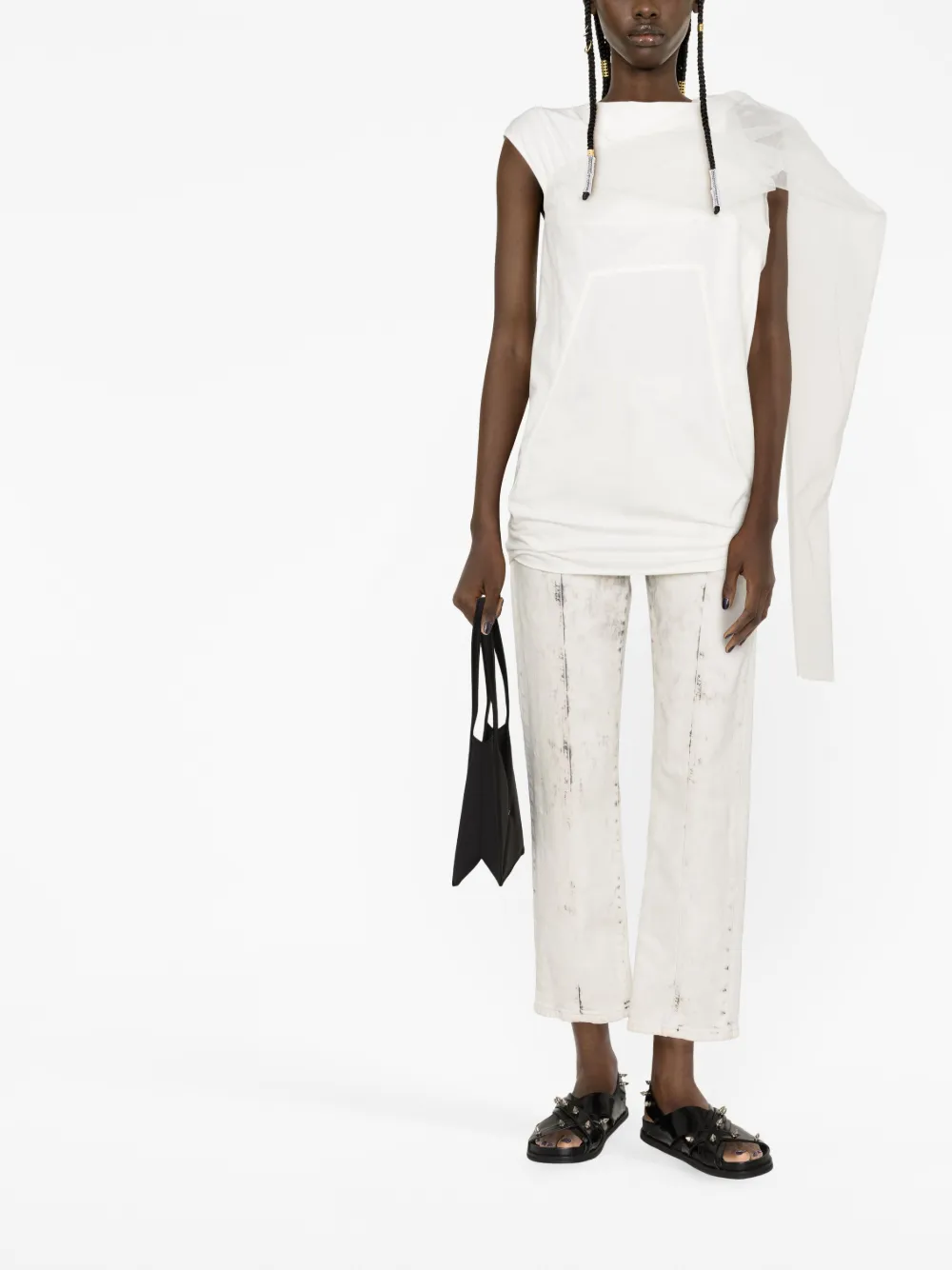 Блузка с шарфом Rick Owens, белый — фото 2