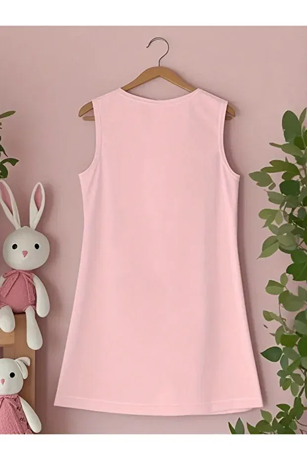 Детское платье для девочек с принтом Kuromi Short Dress Keywest, Pink — фото 2
