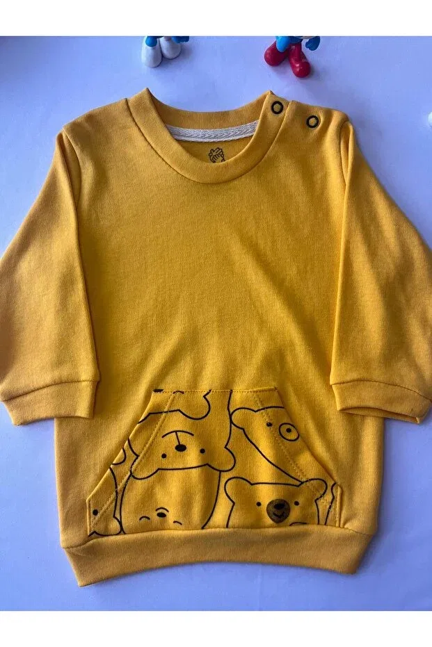 Детский спортивный костюм с принтом Butik, Sarı