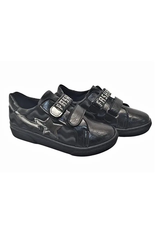 Детские туфли для девочек с коротким каблуком Sanbe, Black