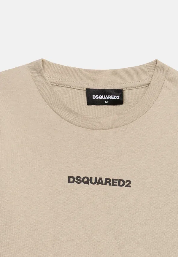 Свободный крой, унисекс - базовая футболка Dsquared2, бежевый — фото 3