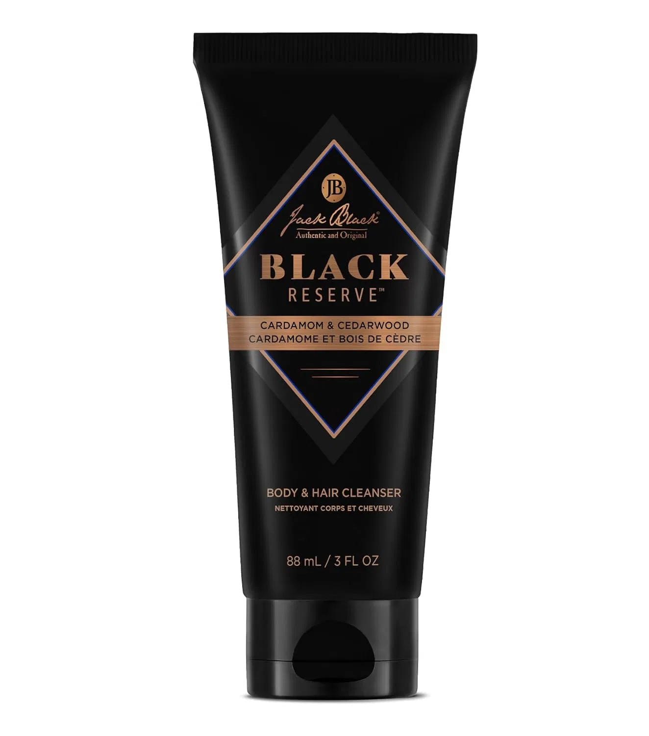 Гель для душа и шампунь Black Reserve, 3 Fl Oz, Cardamom & Cedarwood, Jack Black