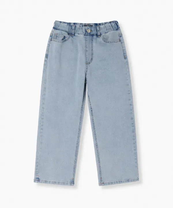 Джинсы широкие на резинке, Musinsa Standard Kids, light indigo — фото 2