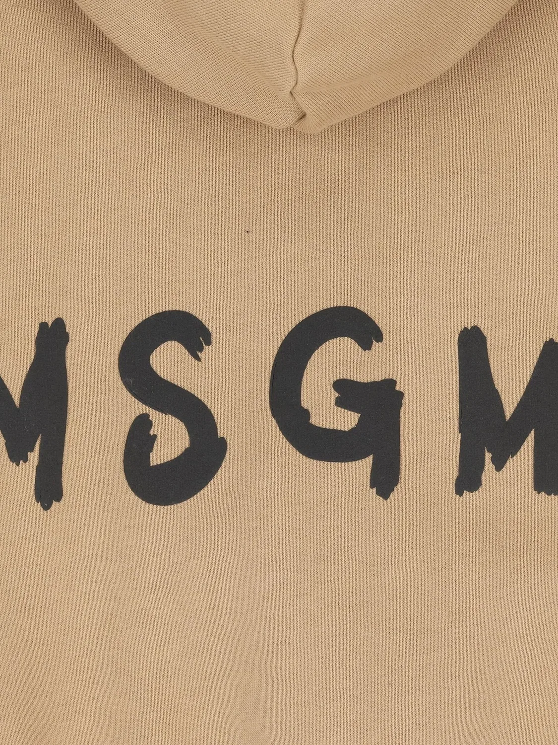 Худи на молнии с логотипом MSGM, нейтральные — фото 2