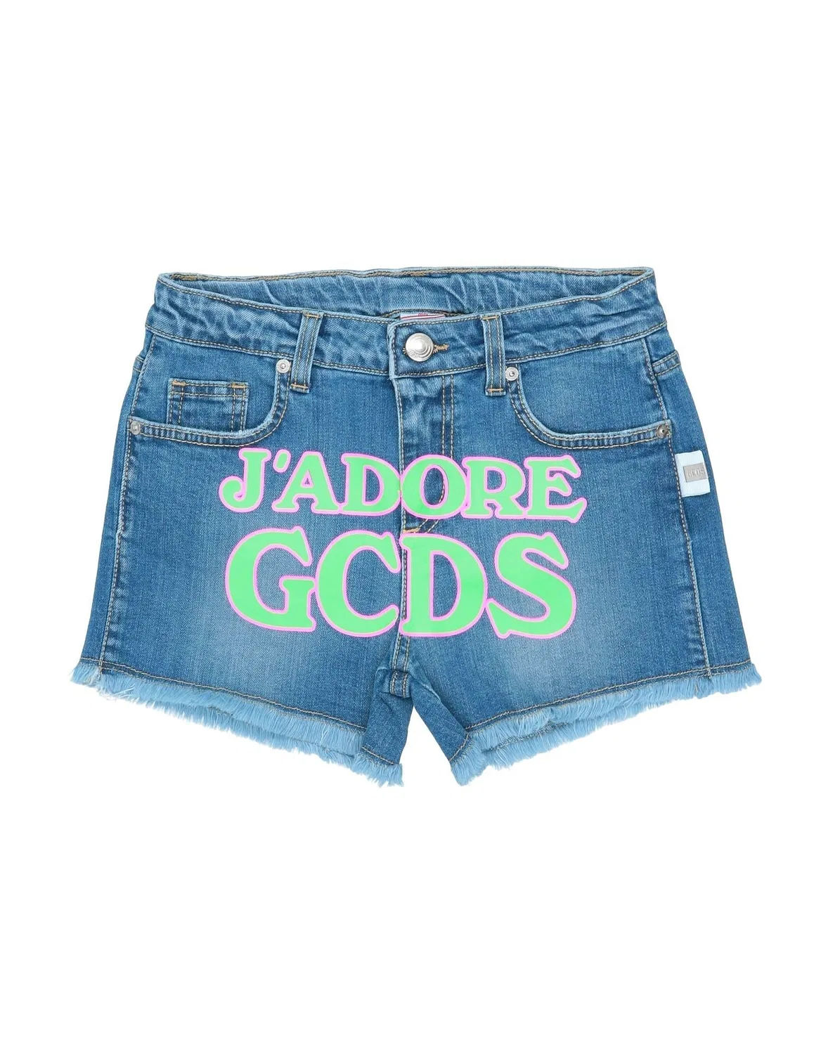 Детские джинсовые шорты для девочек с бахромой Gcds, синий