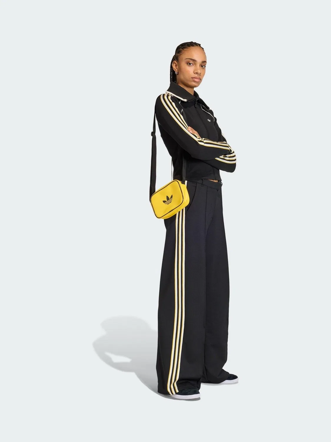 Куртка Slim Fitted Firebird, adidas Originals, черный — фото 3