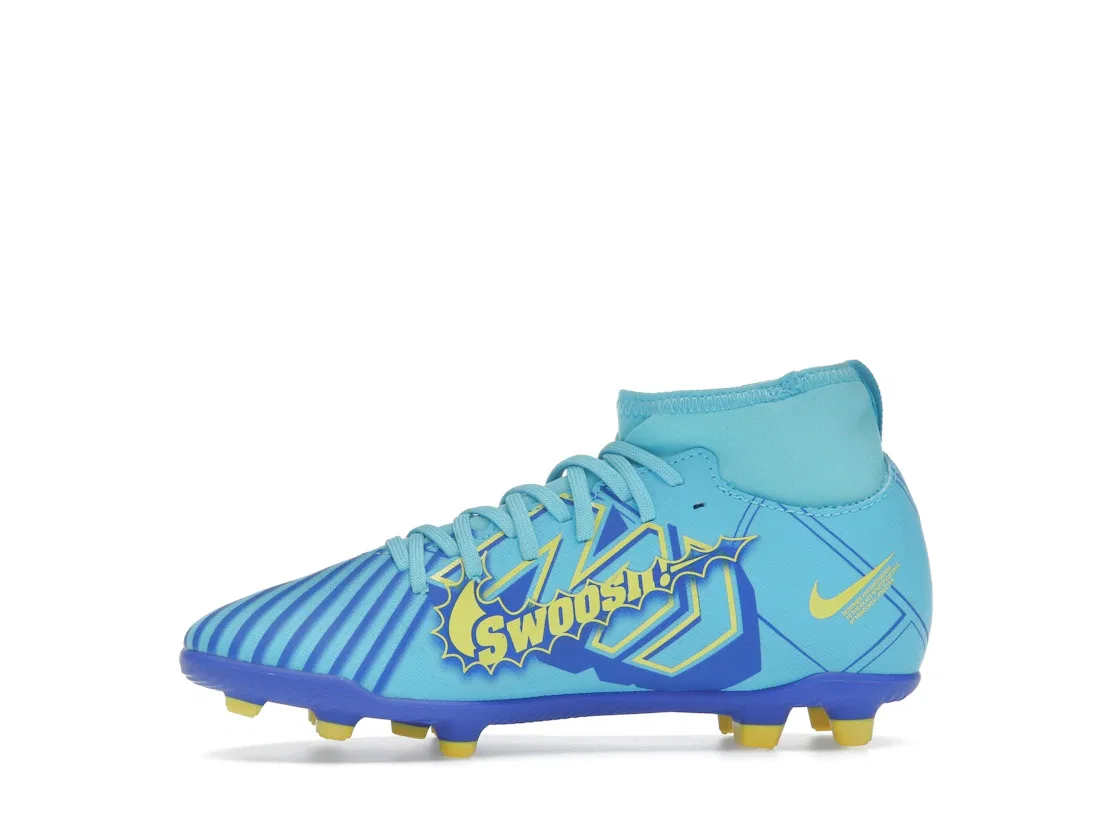 Детские бутсы с длинным рукавом Nike Mercurial Superfly 9 Club KM FG/MG Nike, Baltic Blue White — фото 3