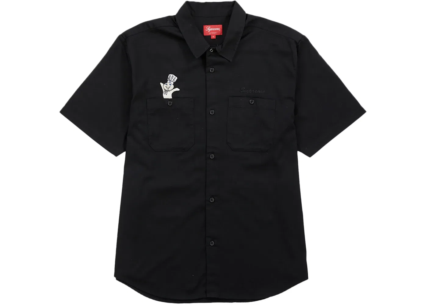 Мужская рубашка с коротким рукавом Supreme Doughboy S/S Work Shirt, Black