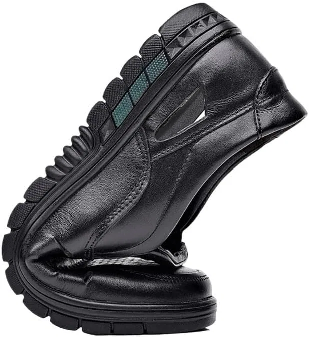 Мокасины мужские с вырезами сетка Handmade Flat Casual Loafers Breathable Comfortable Casual Moccasin, Black DHFIRUFSHLO — фото 4