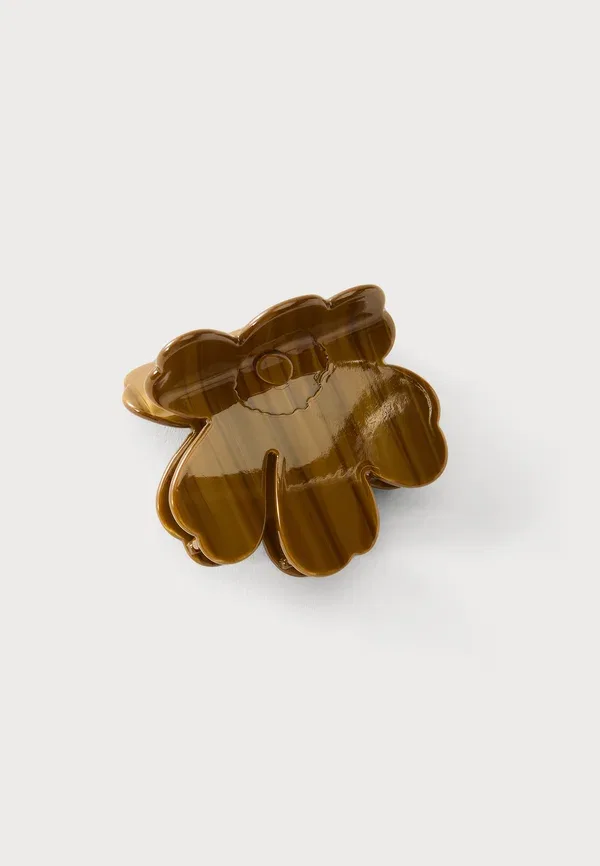 Заколка для волос, полированная отделка, Unikko small, Marimekko, brown