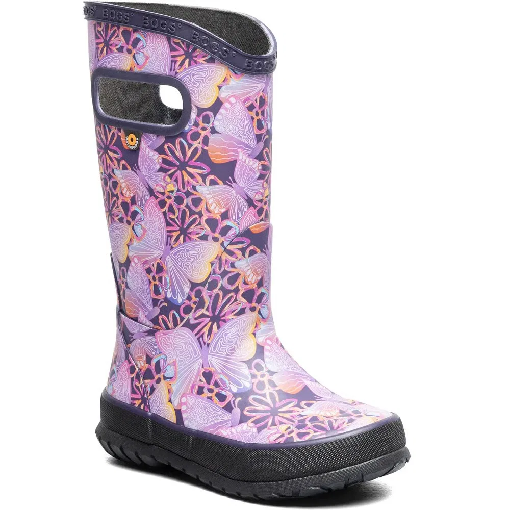Высокие детские водонепроницаемые резиновые сапоги Bogs, Purple Multi