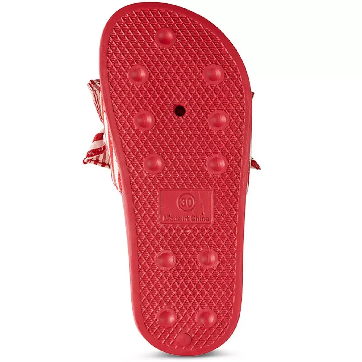 Детские сандалии-слайды с рюшами и полосками MENS FOOTWEAR/SHOECARE, Red — фото 3