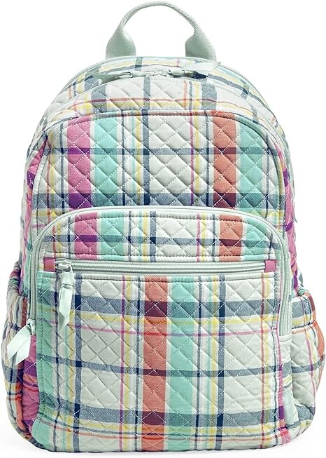 

Женский хлопковый рюкзак Vera Bradley Campus, пастельный плед
