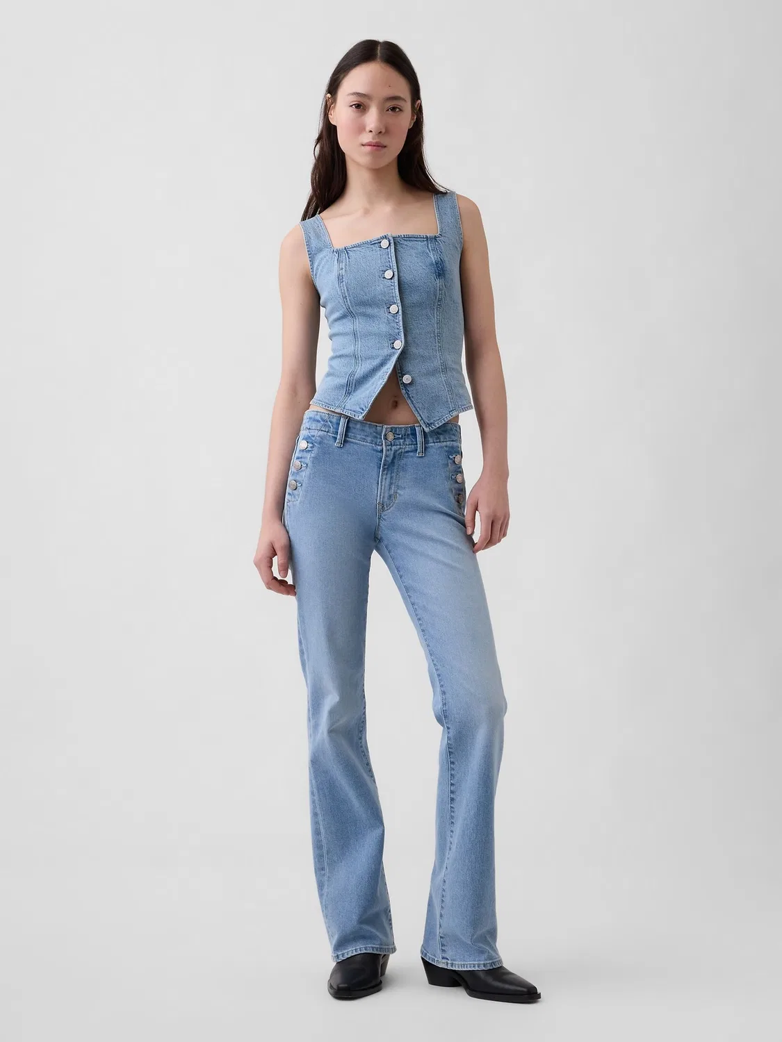 Джинсы клеш Long and Lean Gap, Light Wash