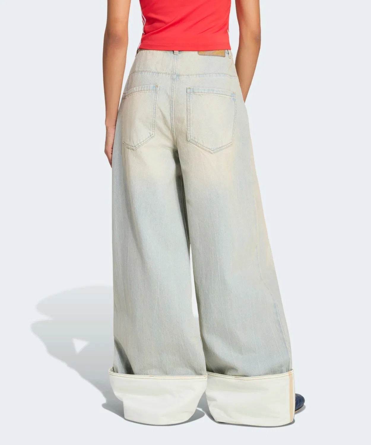 Мужские джинсы широкого кроя Vintage Wide-Leg Jeans Adidas, Light Blue — фото 3