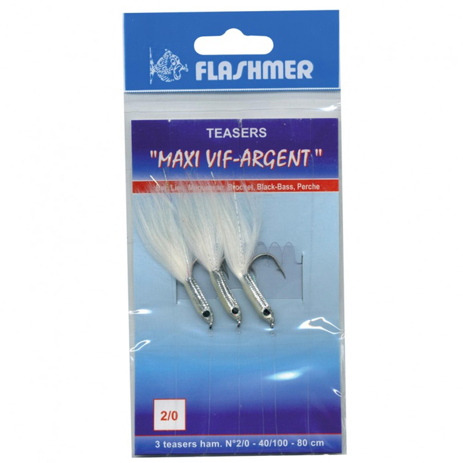

Тизер Maxi vif 3 крючка 2/0 серебро FLASHMER