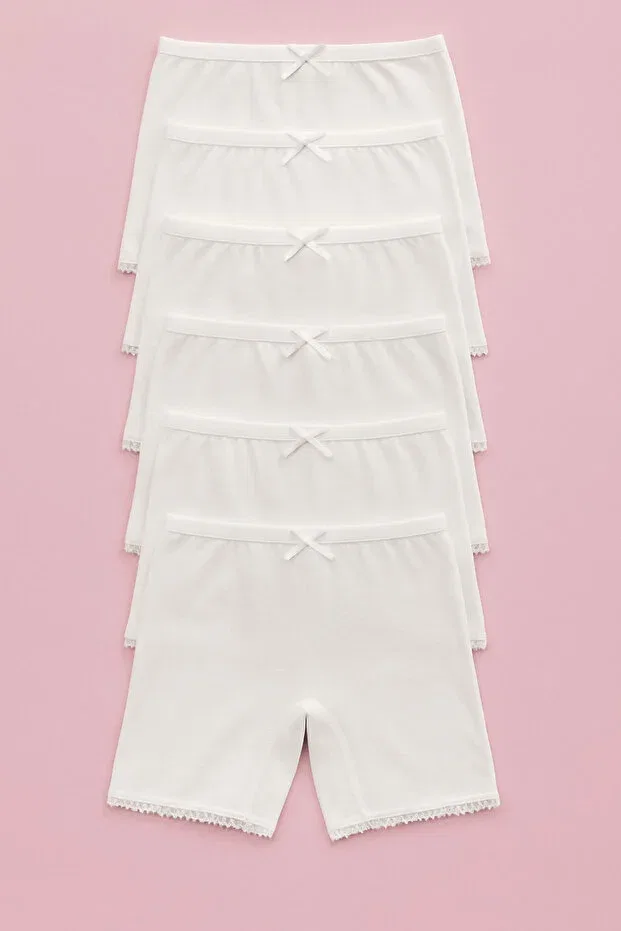 Детские хлопковые боксеры для девочек с принтом Young Mini Kanka, White 6 Flat