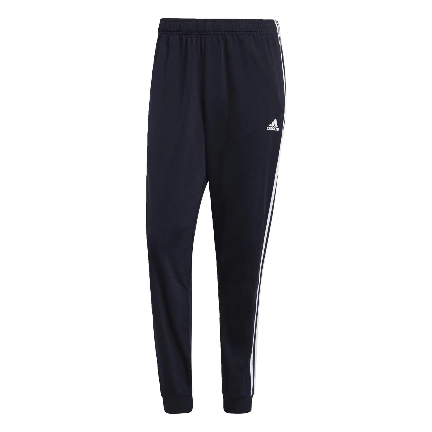 Мужские спортивные штаны с зауженными штанинами Primegreen Essentials Warm-Up Tapered 3-Streifen Adidas, Petrolblau Weiss Dunkelblau — фото 2