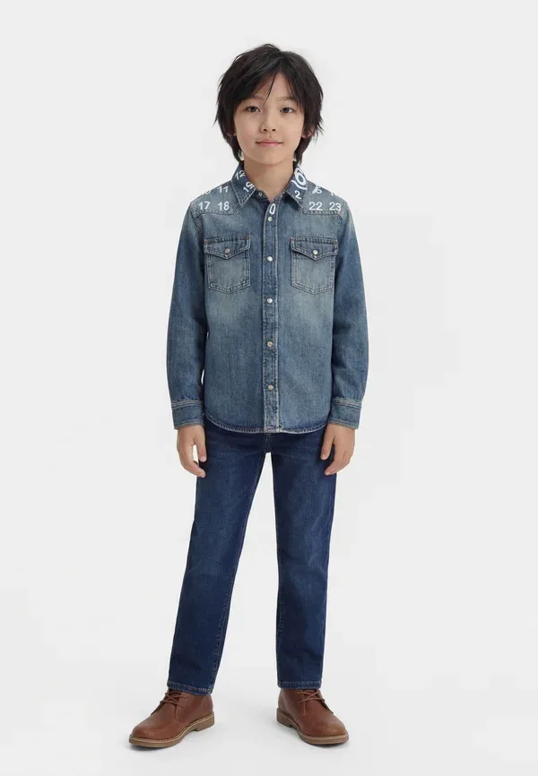 Блузка джинсовая Unisex button-down blouse Mm6 Maison Margiela Denim, синий