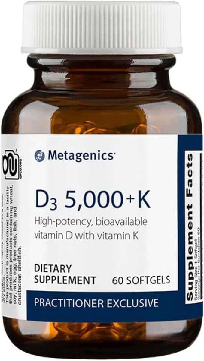 

Витамин D3 5000 МЕ с витамином K2 Metagenics, мягкие капсулы — 60 шт.