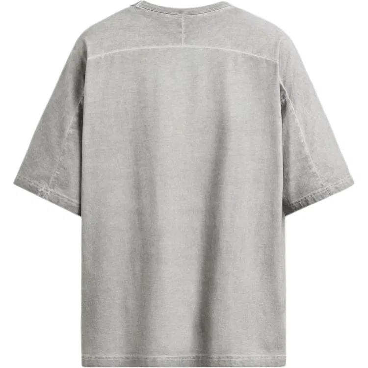 Мужская футболка с круглым вырезом Gray ZARA, Серый — фото 3