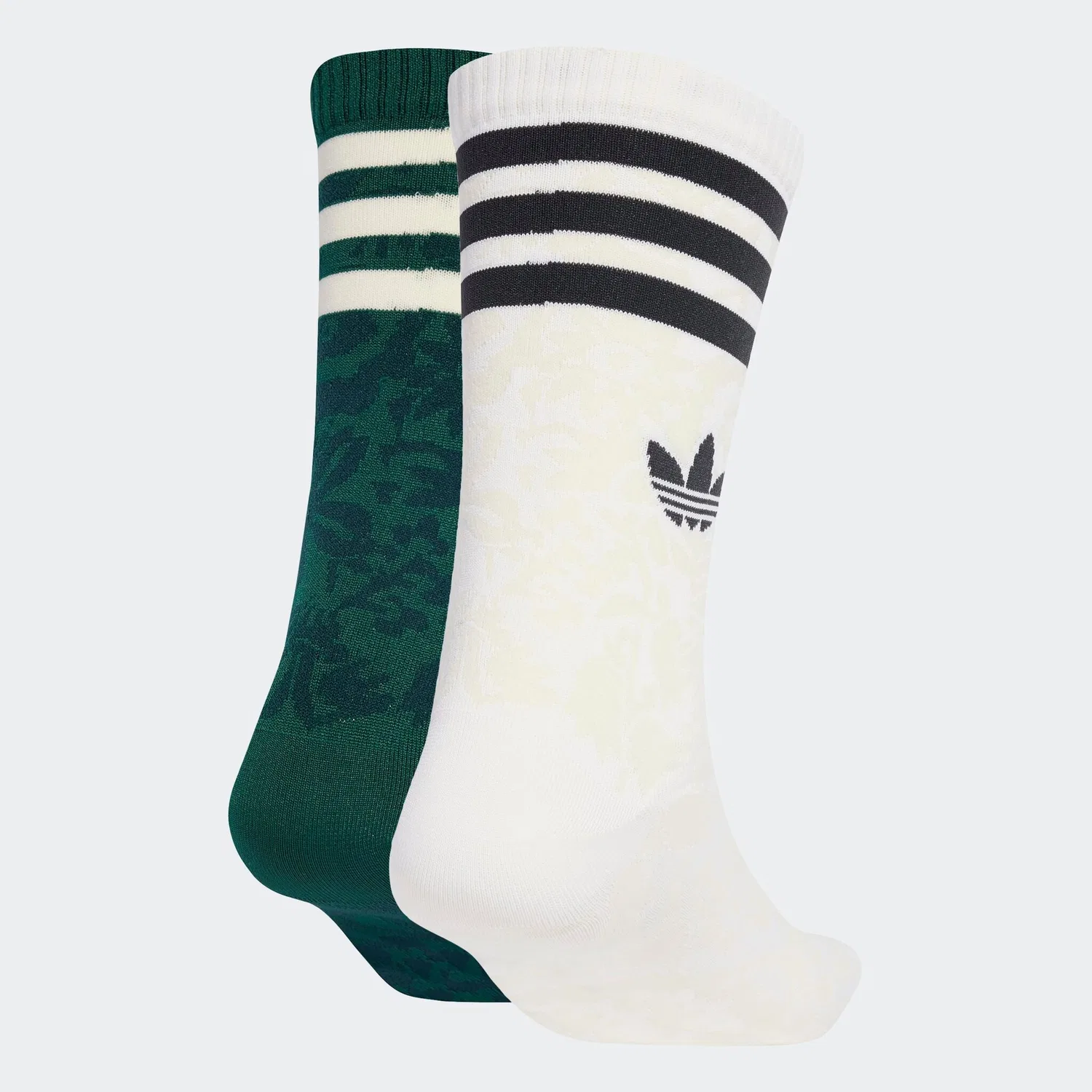 Женские носки для спорта с цветочным принтом Adidas Originals, Aurora Ivy / Cream White — фото 2