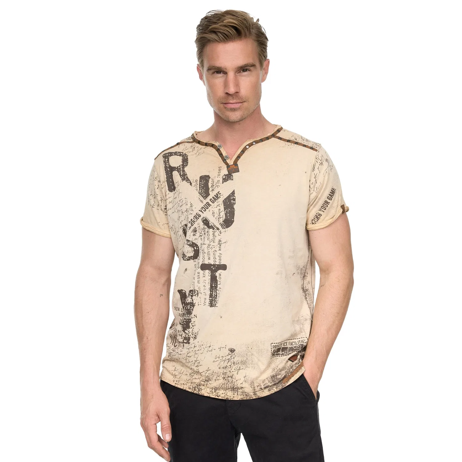 Детская футболка в стиле Used-Look Rusty Neal, Beige