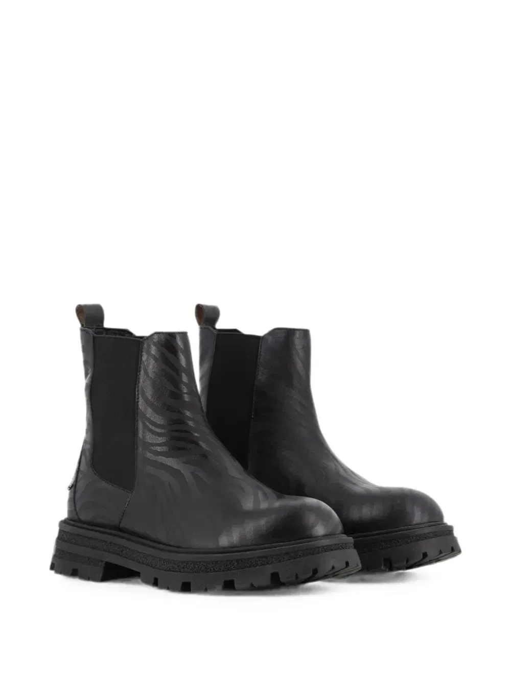 Ботинки с зебровым узором Zadig & Voltaire Kids, черный