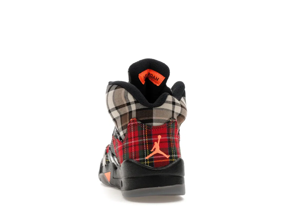 Детские кроссовки с принтом Jordan 5 Retro Jordan, Black/Total Orange/Dark Obsidian — фото 4