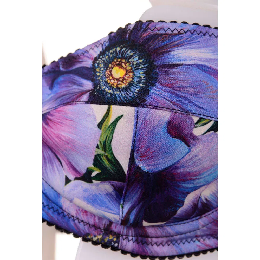 Женский бюстгальтер с цветочным принтом Dolce & gabbana, Purple — фото 4