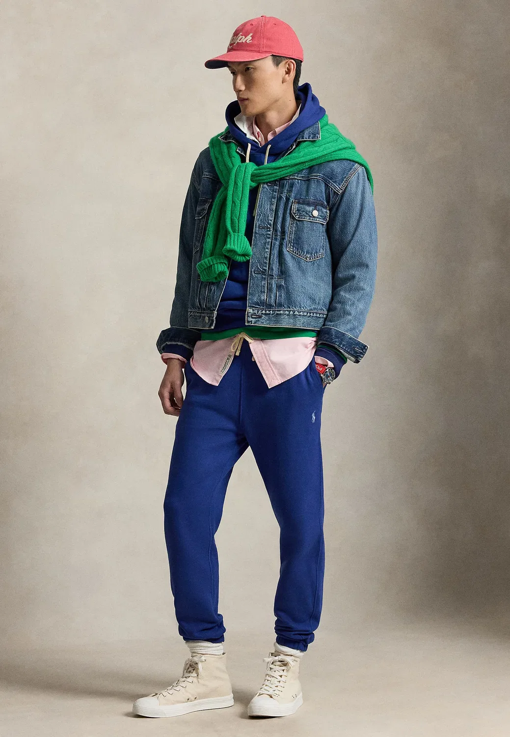 Спортивные штаны из флиса RL - брюки от спортивного костюма Polo Ralph Lauren, Blue Yacht — фото 2