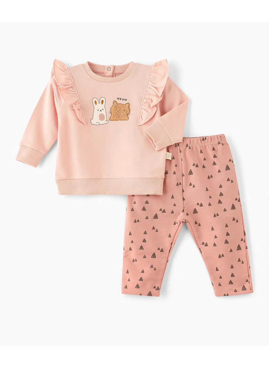 Elegant Kids Комплект для новорожденных из хлопка с топом и низом, мультиколор