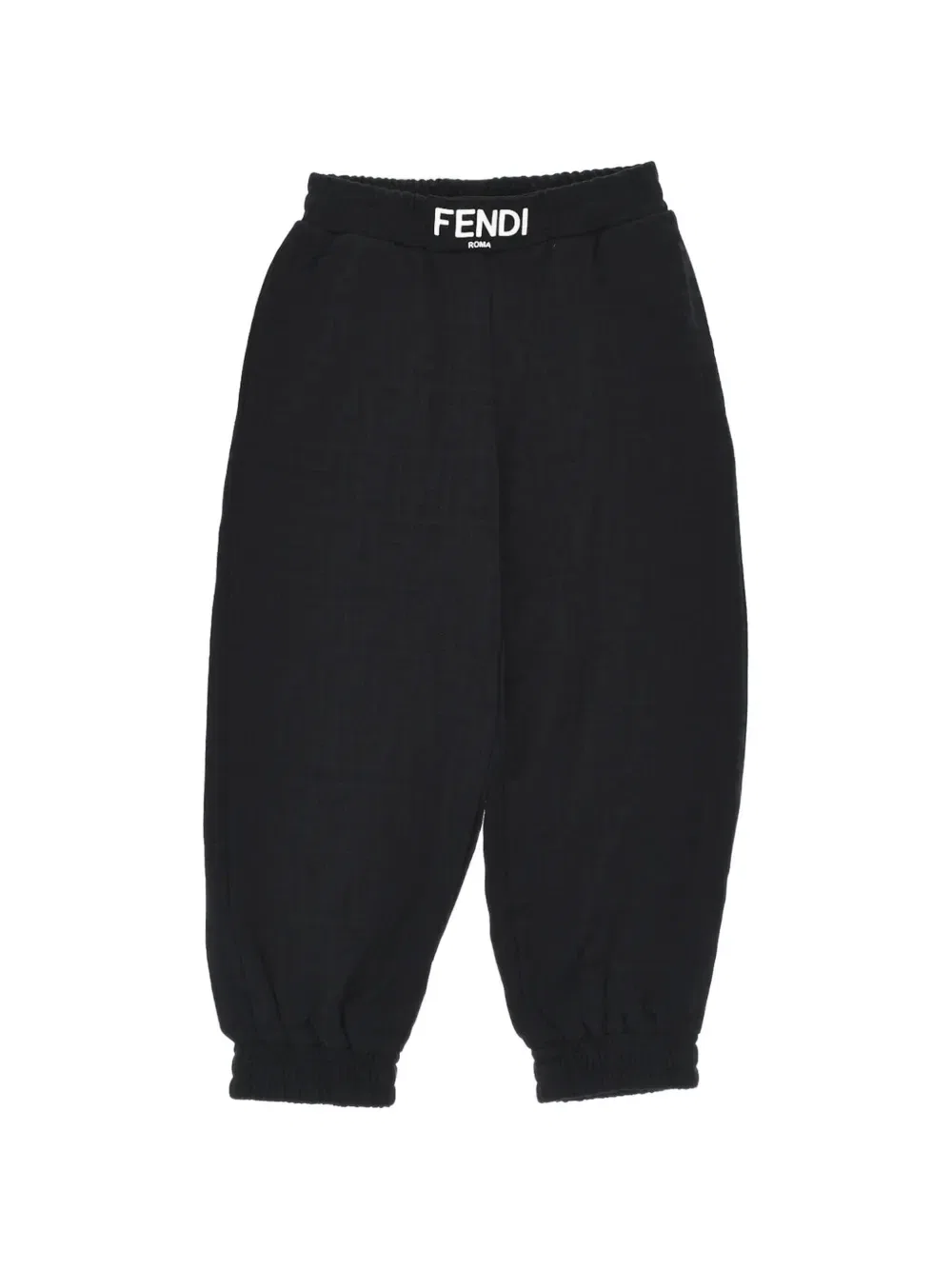 Спортивные брюки с монограммой и блестками Fendi Kids, черный