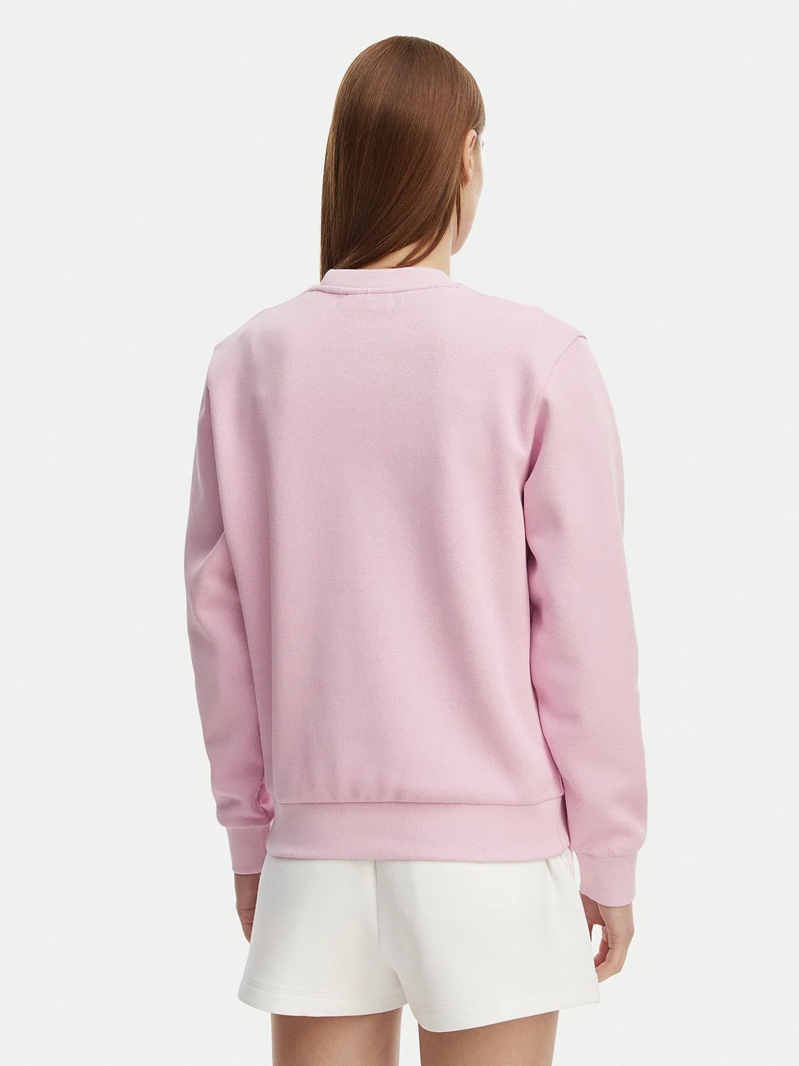 Женский свитшот свободного кроя Lacoste, светло-розовый — фото 3