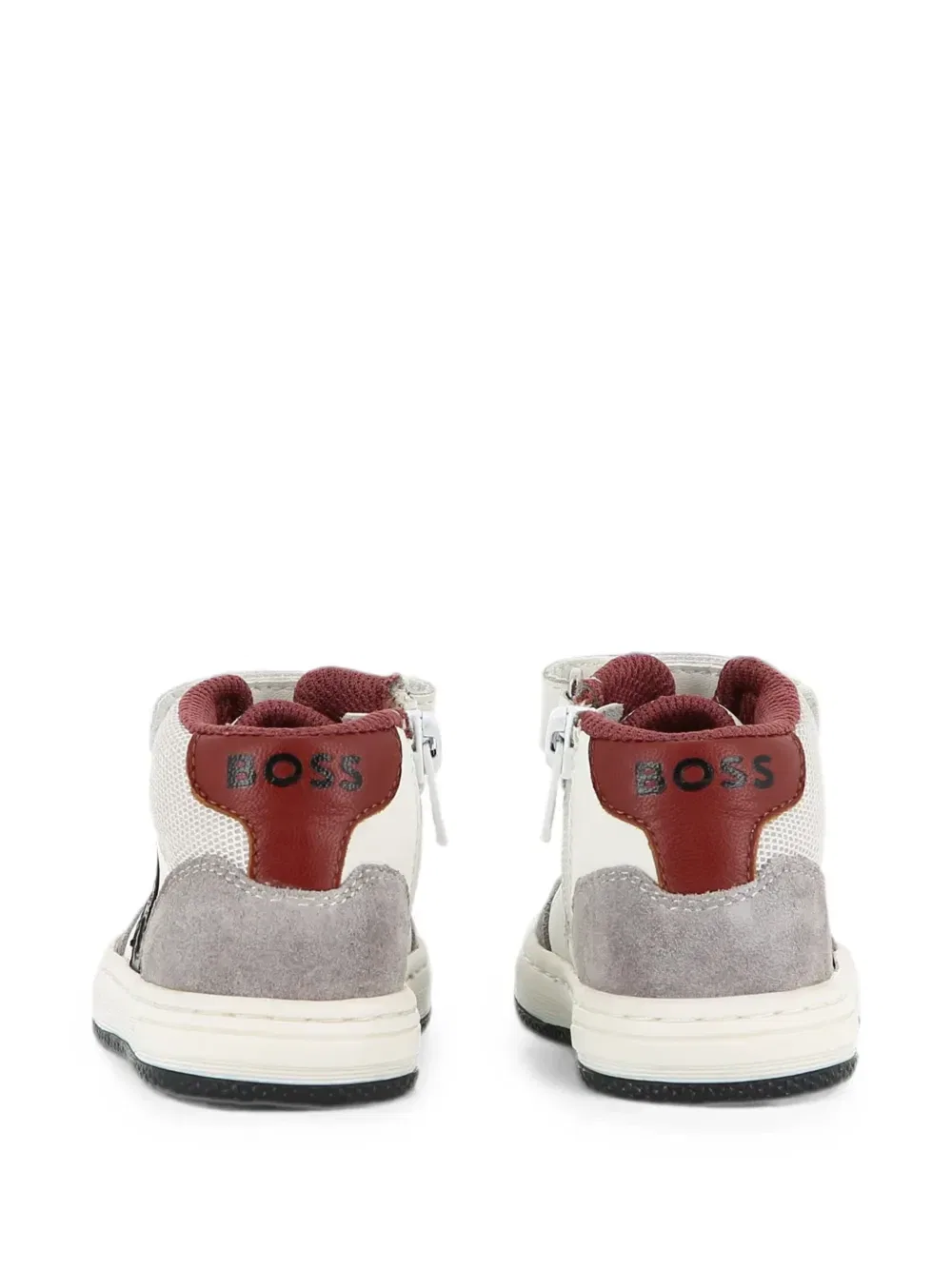 Кроссовки с монограммой Double B Boss Kidswear, бежевый — фото 3