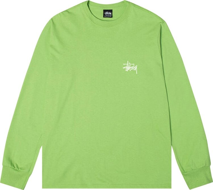 

Лонгслив Stussy Basic Long-Sleeve Tee 'Tea', зеленый