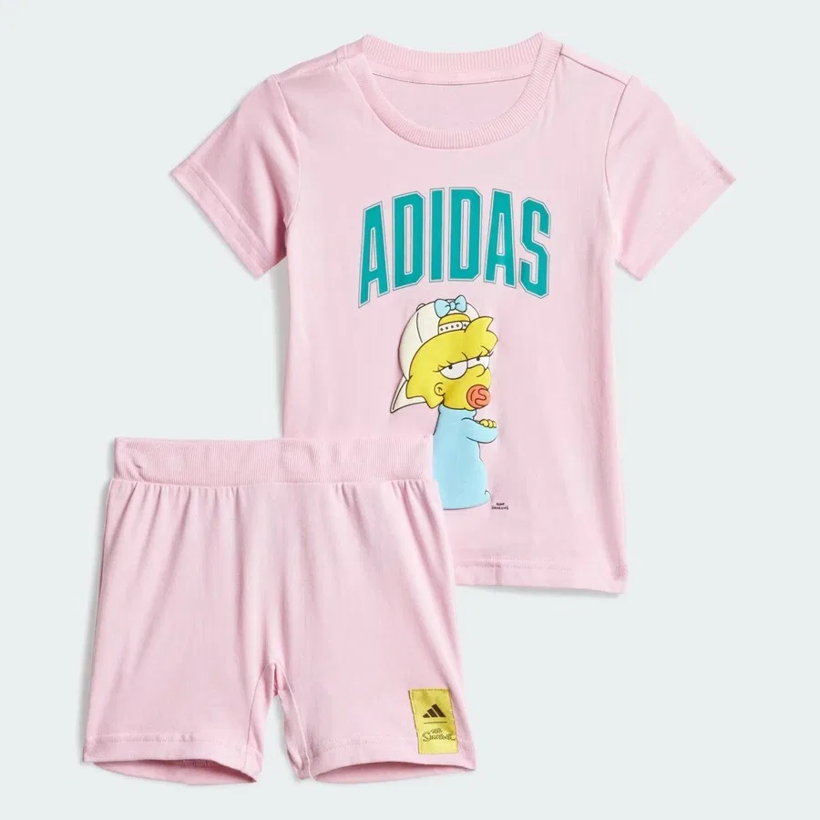 Детский спортивный костюм с принтом The Simpsons adidas, Розовый