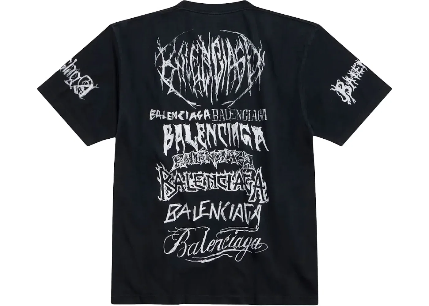 Мужская футболка с принтом Balenciaga Tee, Black — фото 2