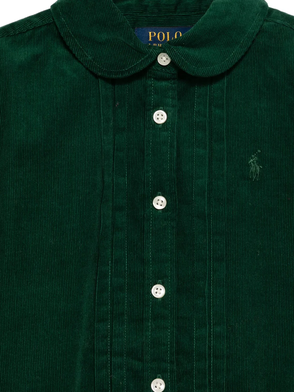 Платье вельветовое зеленое Polo Ralph Lauren, зеленый — фото 2