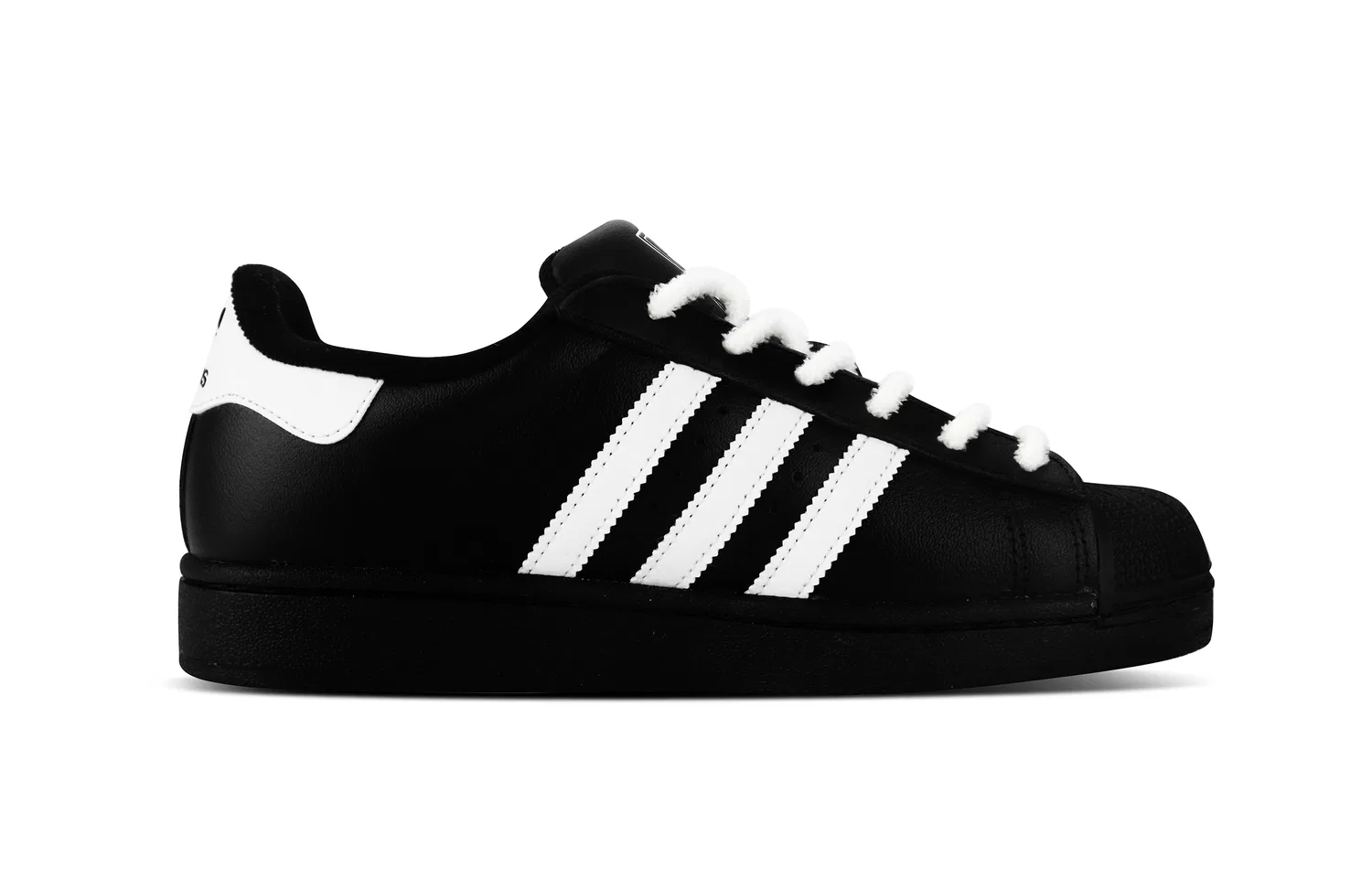 Детские кроссовки для скейтбординга с кожаным верхом Adidas Originals Superstar 2, Black — фото 4