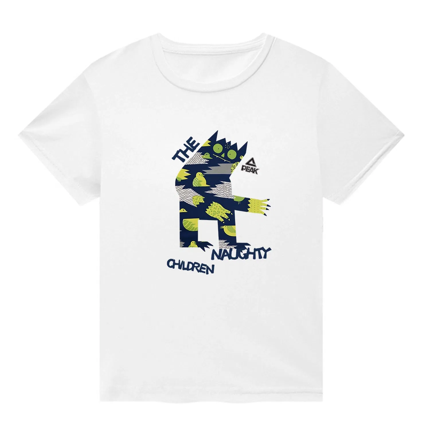 Футболка для детей, повседневная, Crew Neck, PEAK, Apple Green — фото 3